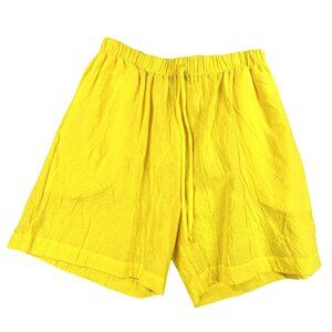Bay Breeze Yellow Cotton Shorts Womens S Swimsuit Cover Beach Pool Made in USA